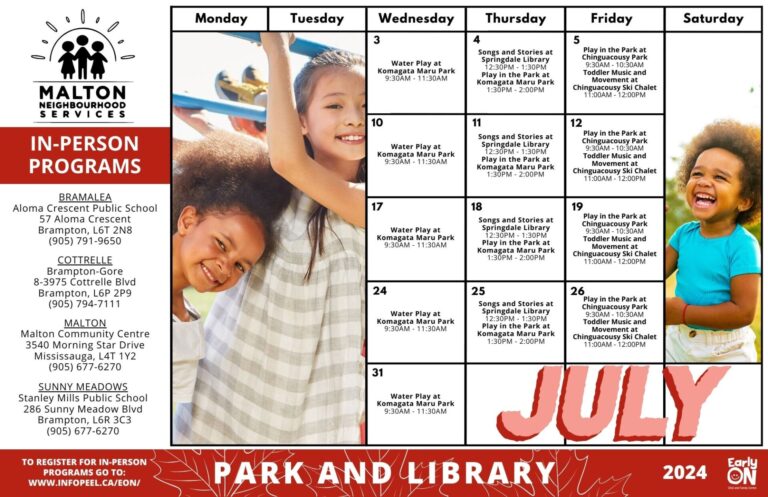 park and library calendar